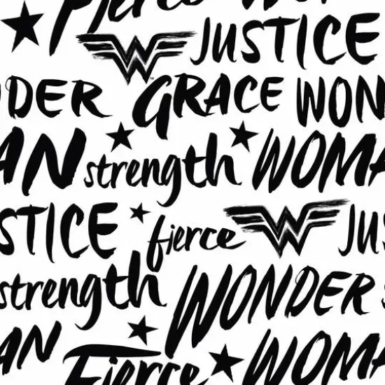 RoomMates Wonder Woman Script Peel & Stick Wallpaper {5}