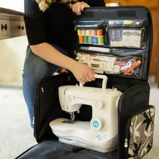 Everything Mary Black & White Tapestry Rolling Tote {3}