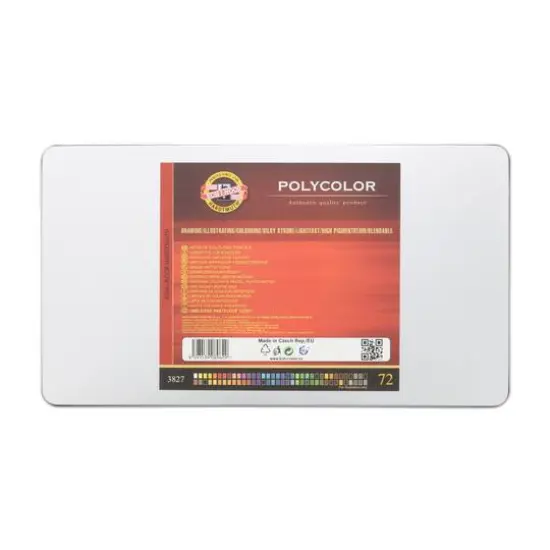 Koh-I-Noor&reg; Polycolor 72 Color Artists' Pencil Tin Set {4}