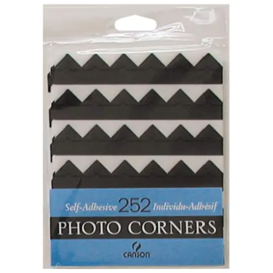 Canson&reg; Self-Adhesive Photo Corners Black {1}