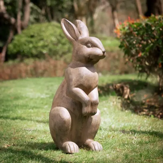 Glitzhome&reg; 23" Standing Rabbit Statue {5}