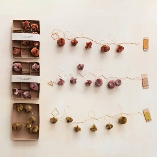 Hello Honey&reg; Paper Honeycomb Ornaments with String DIY Garland Mustard {3}