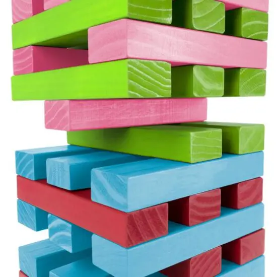 Toy Time Nontraditional Giant Wooden Blocks Tower Stacking Game {5}