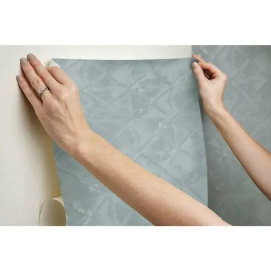 RoomMates Reclaimed Tin Diamond Peel & Stick Wallpaper Gray {12}