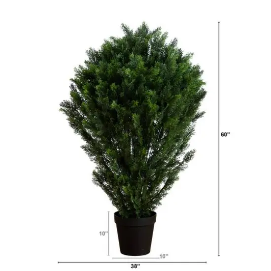 5ft. UV-Resistant Potted Cedar Bush {6}