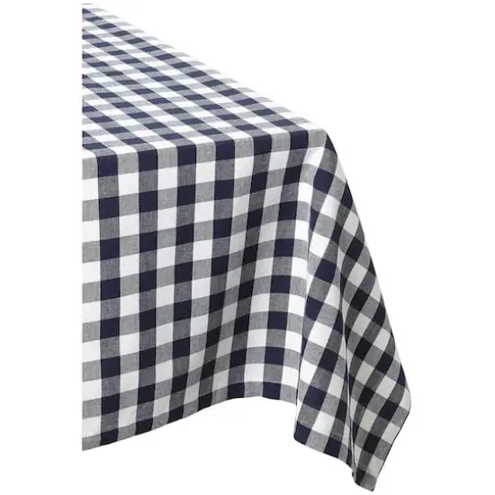 Navy/White Checkers Tablecloth 60" x 84" {1}