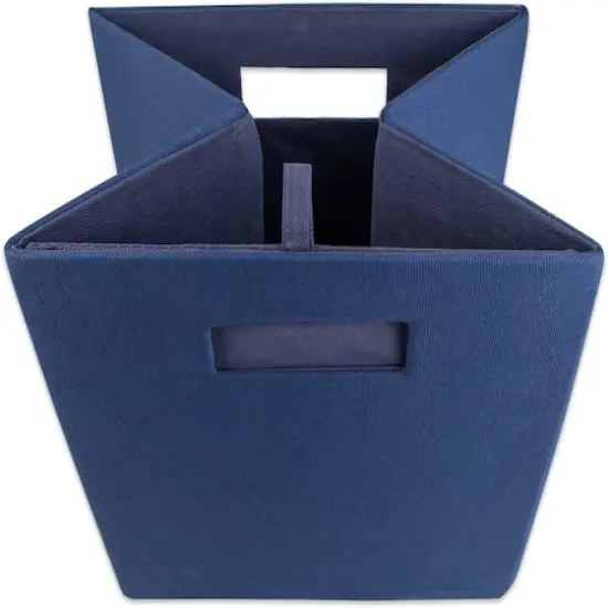DII&reg; 11" Polyester Solid Storage Cube Nautical Blue {6}