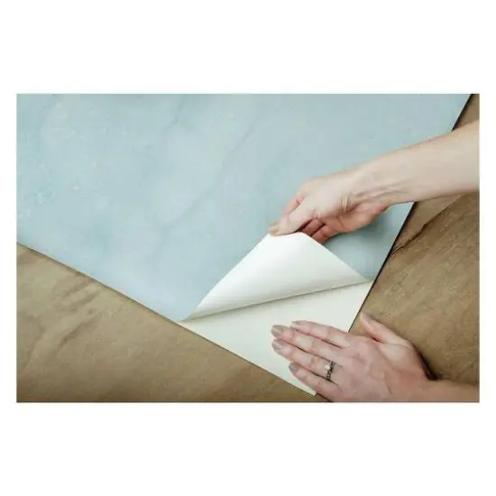 RoomMates Sea Foam Peel & Stick Wallpaper Mural Blue/Gold {7}