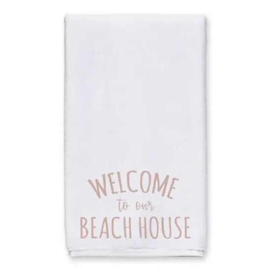 Welcome To The Beach House Tea Towel Set Yellow/White {3}