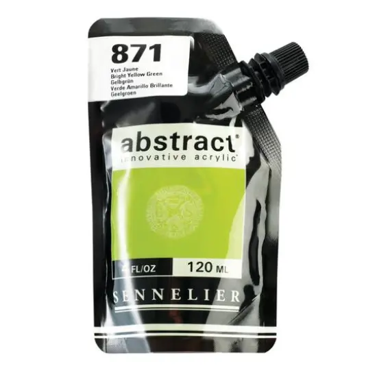 Sennelier Abstract&reg; Satin Acrylic Paint, 4oz. Bright Yellow Green {1}