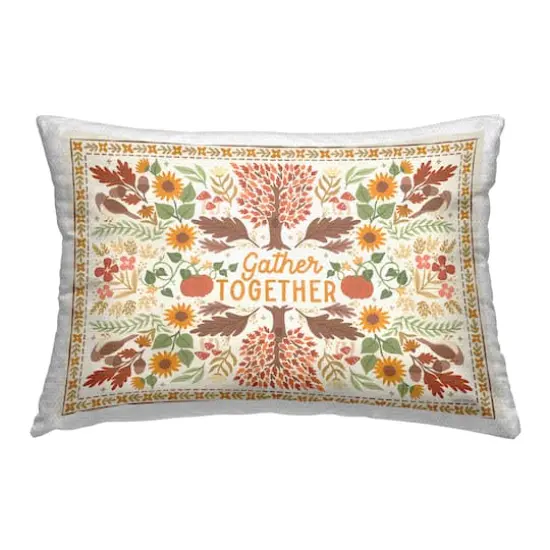 Stupell Industries Gather Together Pattern Outdoor Printed Pillow {1}