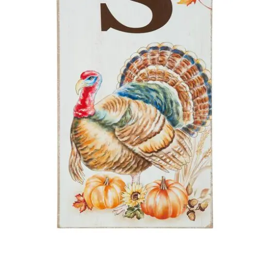Glitzhome&reg; 42" Thanksgiving Give Thanks Porch Sign {7}