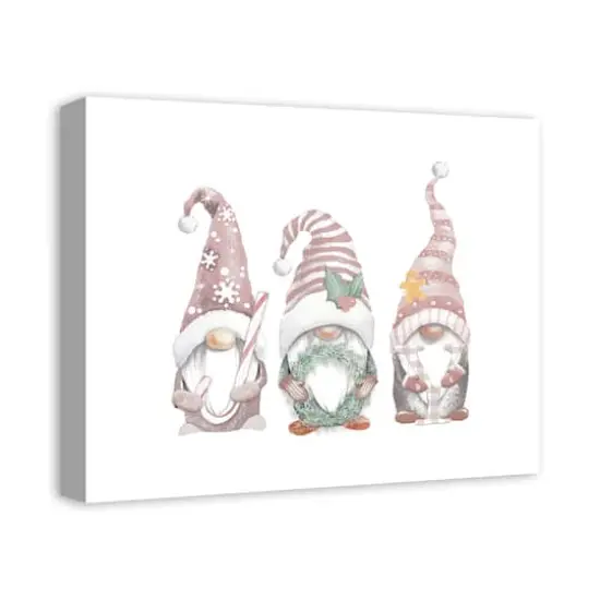 Joy Christmas Gnomes Canvas Wall Art {3}