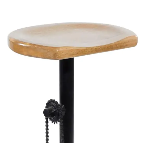 32" Brown Iron Industrial Bar Stool {4}