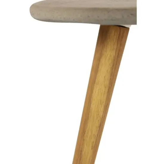 20" Gray Modern Outdoor Accent Table {7}