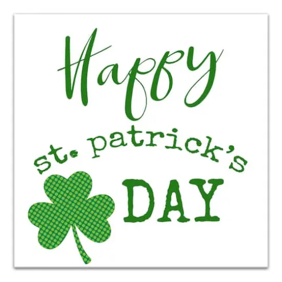 Happy St Patricks Day 16" x 16" Canvas Wall Art {1}