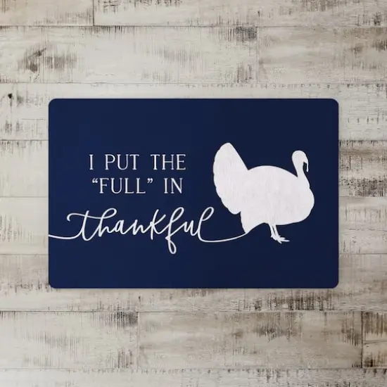 Full In Thankful Floor Mat {3}