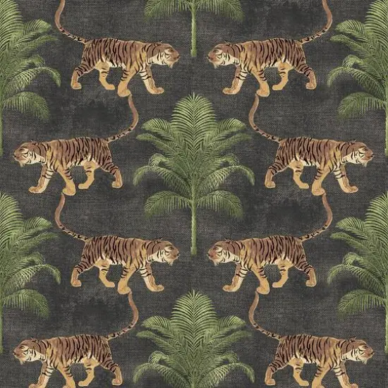 Tommy Bahama&reg; Tiger and Tree Peel & Stick Wallpaper Coal {2}