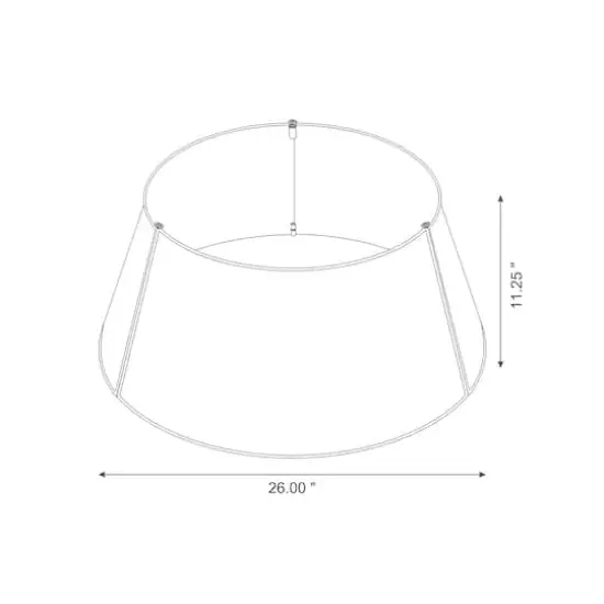 Glitzhome&reg; Black 26" Woven Metal Tree Collar {9}