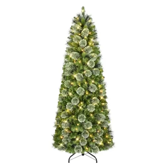 6ft. Pre-Lit Pop-Up Collapsible Aritficial Christmas Tree, Warm White LED Lights {1}
