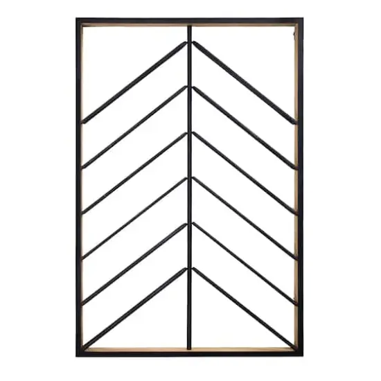 Wood & Metal Wall Mounted Wine Rack {6}