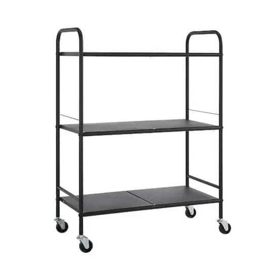 SunnyPoint 3-Tier Storage Cart Black {1}