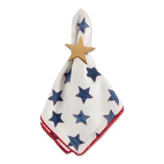 DII&reg; Antique Blue Stars with Embroidered Edge Napkins, 6ct. {3}