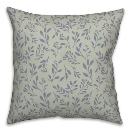 Delicate Floral Throw Pillow Green {1}