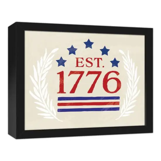 Est. 1776 Black Framed Canvas {3}