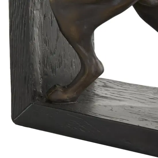 7" Black Greyhound Decorative Bookend Set {6}