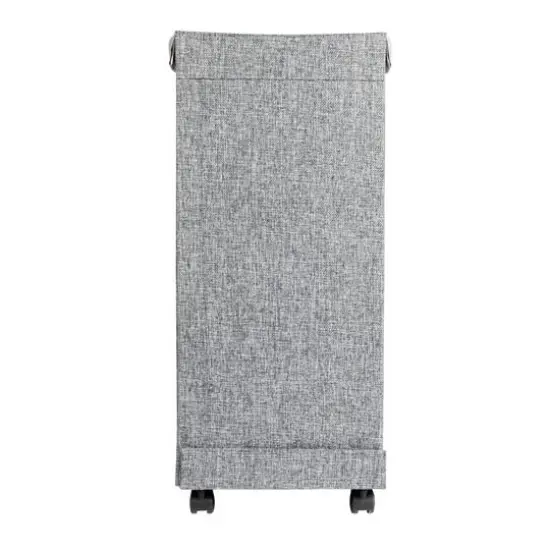 Household Essentials Narrow Collapsible Laundry Hamper with Liner & Lid Graphite {9}