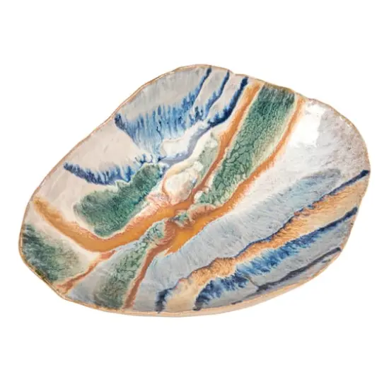 Hello Honey&reg; 11.5" Multicolor Organic Spectrum Stoneware Footed Bowl {1}