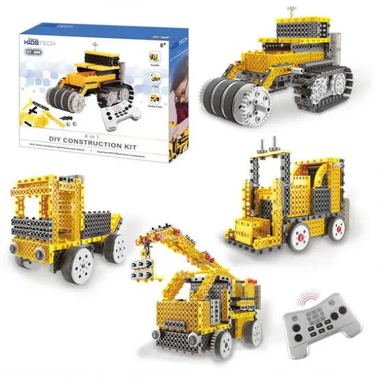 Vivitar KidsTech DIY 4-in-1 Construction Vehicle Kit {1}
