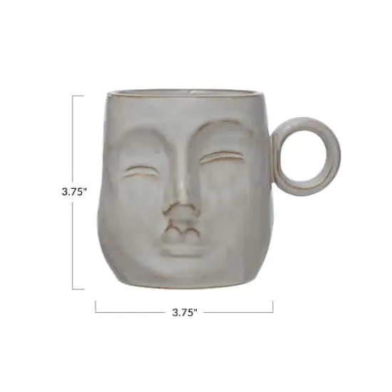 Hello Honey&reg; Cream Reactive Glaze Stoneware Face Mug {1}