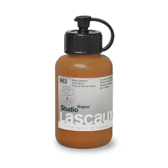 Lascaux Studio Acrylic Paint, 85mL 963 Burnt Sienna {4}