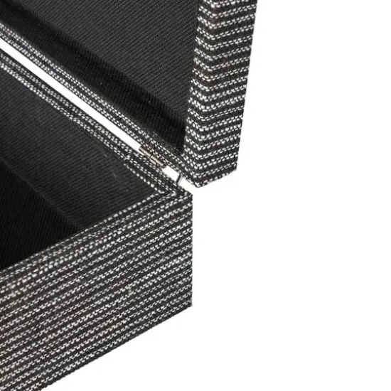 Fabric Decorative Storage Box Set Black {6}