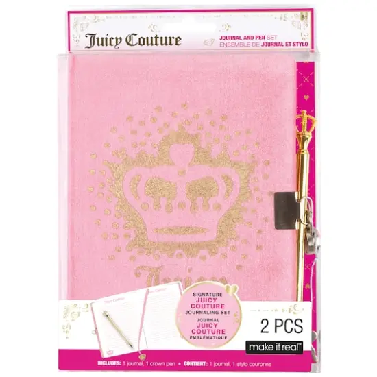 Make It Real Juicy Couture Velvet Locking Journal & Pen Set {1}