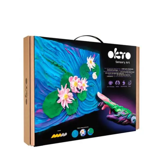 OKTO Sensory Art 3D Claude Monet Water Lilies Clay Painting Kit {1}