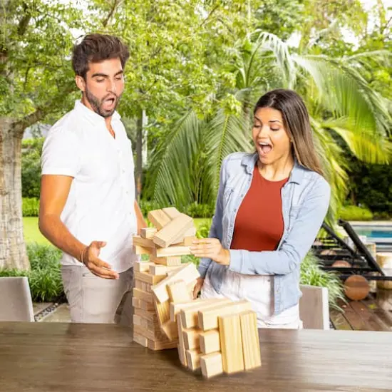 YardCandy Stars & Stripes Giant Outdoor Wooden Tumbling Tower  {3}