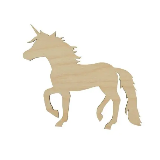 Essentials by Leisure Arts 24 Pack 6" x 4.75" Unicorn Flat Wood Shape {3}