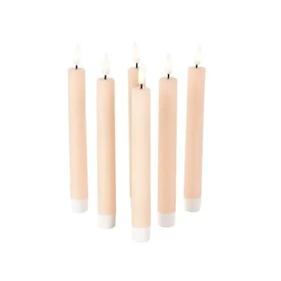 8" Flameless Wax Candles with Remote Control, 6ct. Pink {4}