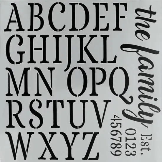 PA Essentials Family Established Stencil, 12'' x 12'' {3}