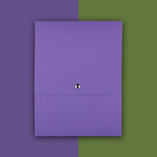 JAM Paper Vertical Kraft Snap Closure Portfolio Purple {7}