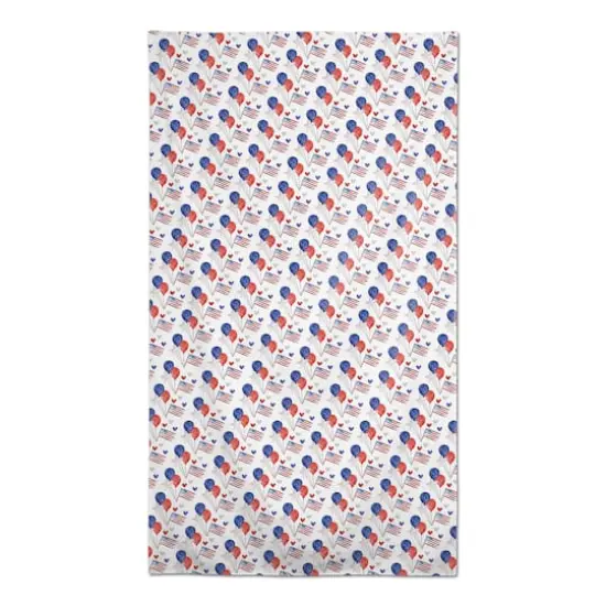 Patriotic Icons Pattern Tablecloth, 58" x 102" {1}