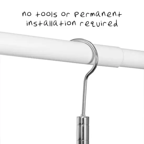 Honey Can Do Chrome Adjustable Hanging Closet Rod {8}