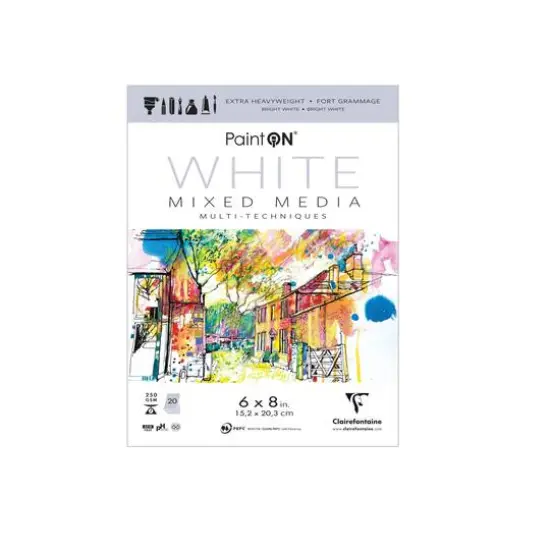 Rhodia&reg; Clairefontaine Paint ON&reg; White Mixed Media Pad {2}