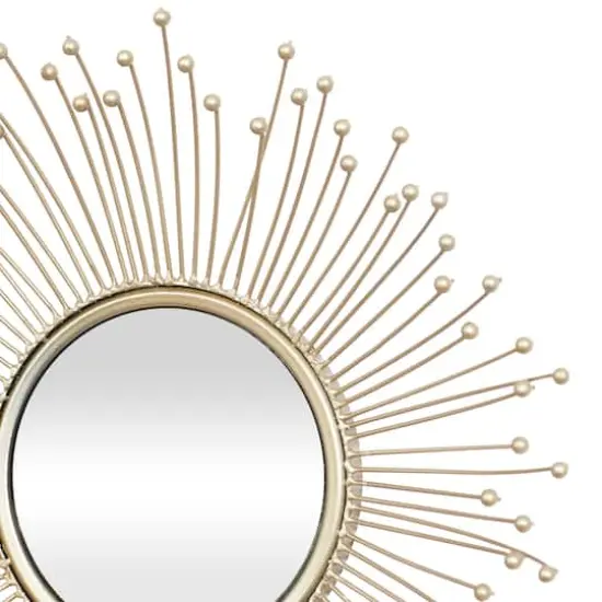 Gold Metal Glam Wall Mirror Set {4}