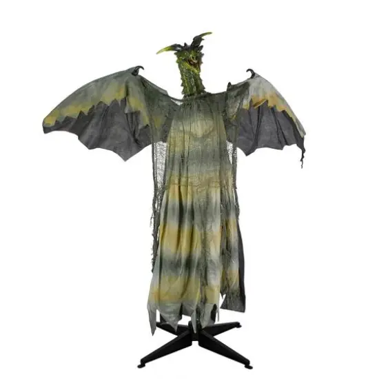 39" Lighted & Animated Dragon Halloween Decoration {1}