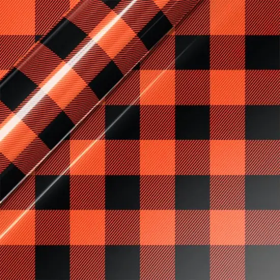 Siser&reg; EasyPatterns&reg; Plus Buffalo Plaid Heat Transfer Vinyl Orange {1}
