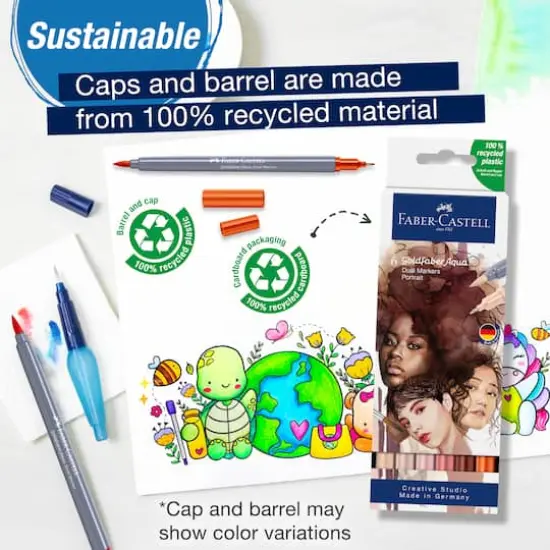 Faber-Castell&reg; Goldfaber Aqua Portrait Dual-Tip Marker Set {6}